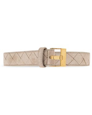 Bottega Veneta Suede Belt - Grey