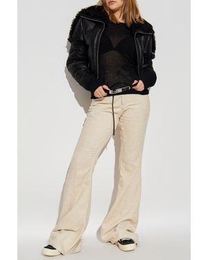 Rick Owens Short Leather Jacket - Black