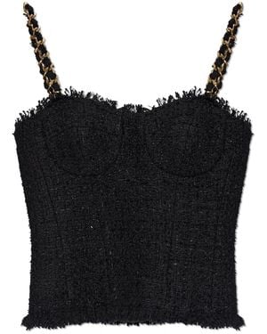 Balmain Tweed Top - Black