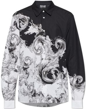 Versace Jeans Couture Shirt With 'Barocco' Print - Black