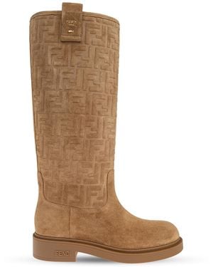 Fendi Suede Boots "Filo" - Brown