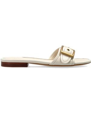 COACH Leather Slides - White