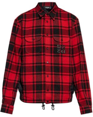 DSquared² Checked Pattern Shirt - Red