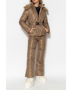 Fendi Ski Pants With Monogram - Natural