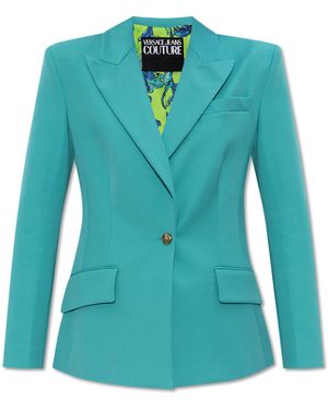 Versace Jeans Couture Blazer With Closed Lapels - Green