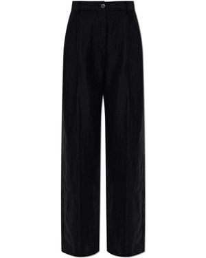 Paul Smith Trousers Made Of Combined Fabrics - Black