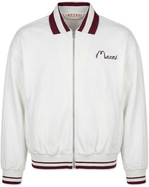 Marni Sweatshirt With Collar - White