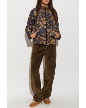 Etro Down Jacket With Stand-Up Collar - Multicolor