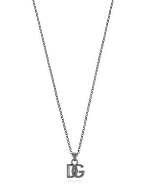 Dolce & Gabbana Necklace With A Logo-Shaped Pendant - Metallic