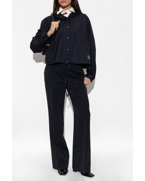 Acne Studios Wool Jacket With Hood - Blue