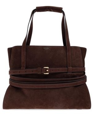 Moschino Suede Shopper Bag - Brown