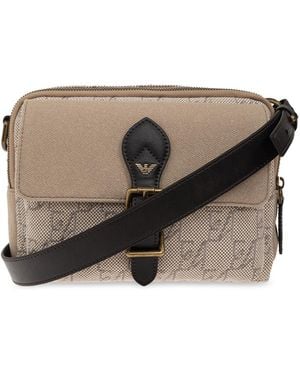 Emporio Armani Monogram Tote Bag - Brown