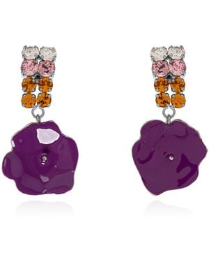 Marni Brass Earrings - Purple