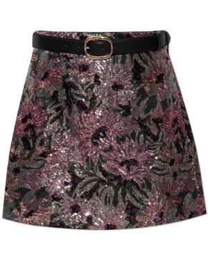 Self-Portrait Short Sequin Skirt - Multicolour