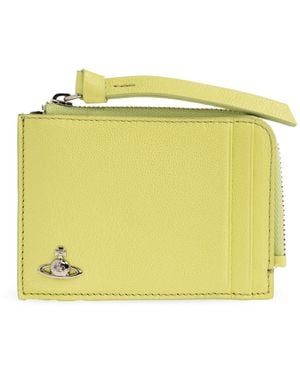 Vivienne Westwood Leather Card Holder - Yellow