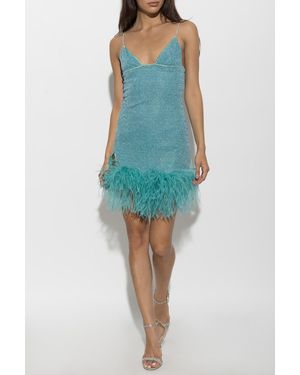 Oséree Feather Dress - Blue