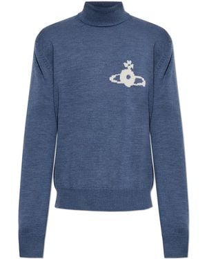 Vivienne Westwood Wool Turtleneck 'Mark' - Blue