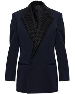Bottega Veneta Double-Breasted Blazer With A Single Vent - Blue