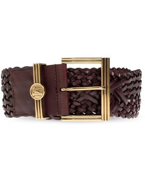 Etro Leather Belt - Brown