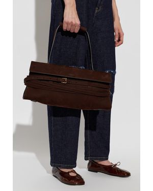 Moschino Suede Handbag "Tie" - Blue