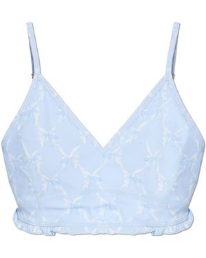 LoveShackFancy Short Sports Top "Erza" - Blue