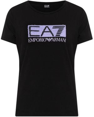 EA7 T-Shirt With Logo - Black