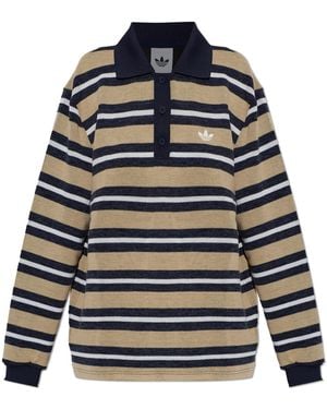 adidas Originals Long-Sleeve Polo - Natural