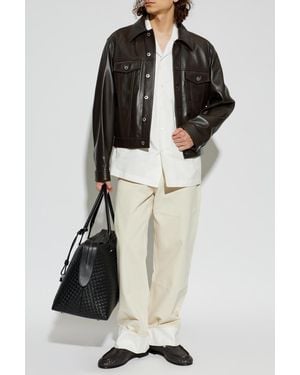 Bottega Veneta Leather Jacket - Black