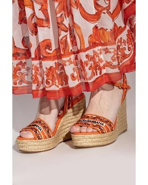 Dolce & Gabbana Wedge Sandals - Orange