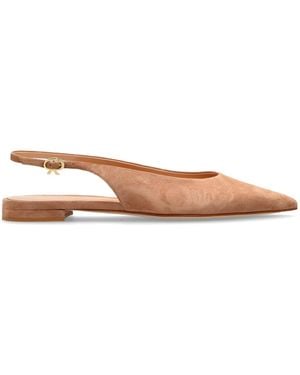 Gianvito Rossi "Robbie" Leather Ballerinas - White