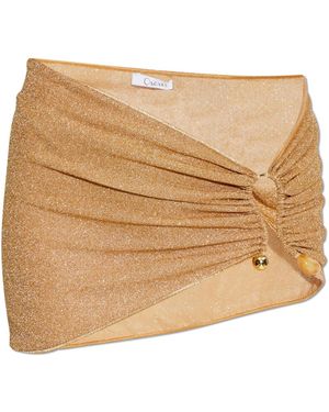 Oséree Short Pareo With Lurex Thread - Natural