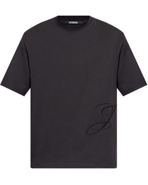 Jacquemus T-Shirt With Logo - Black