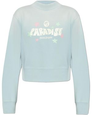 Palm Angels Sweatshirt With Logo, , Light - Blue