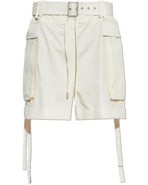 McQueen Cargo Shorts - White