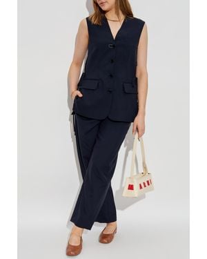 Marni Vest With A Vintage Effect - Blue