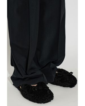 Marni Futrzane Ballet Flats - Black