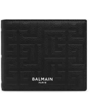 Balmain Wallet With Logo - Black