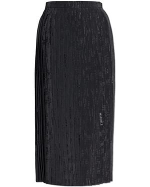 MM6 by Maison Margiela Pleated Skirt - Black