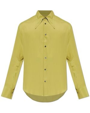 Ami Paris Asymmetrical Cut Shirt - Yellow