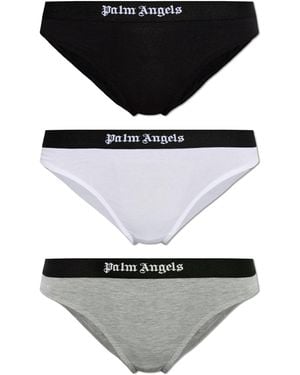 Palm Angels Three-Pack Of Cotton Briefs - Black