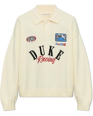 Duke & Dexter Polo Shirt With Patches - White