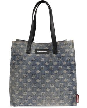 DSquared² Denim Bag With Monogram - Grey