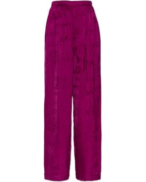 Balenciaga Wide-Leg Trousers - Purple