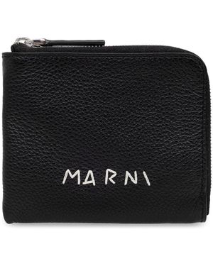 Marni Wallet With Logo - Black