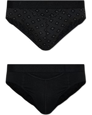 Hom 2-Pack Of "Neels #2" Briefs From The "Ho1" Collection - Black