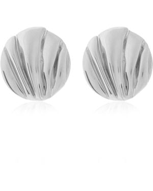 Chloé 'Pleats' Clip-On Earrings - Metallic