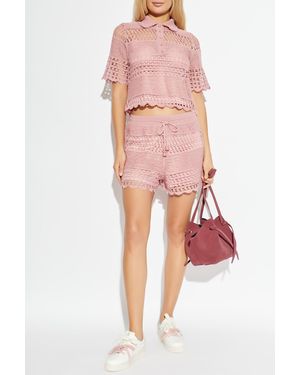 Zimmermann Shorts With A Decorative Weave - Pink