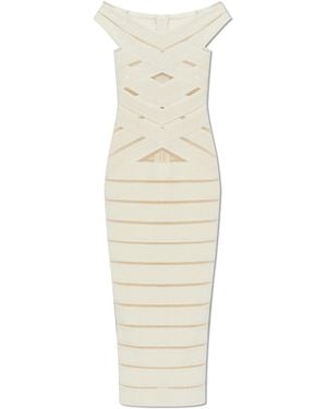 Balmain Dress With Shimmering Sequins - White