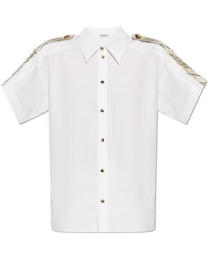 Burberry Shirt With Epaulettes On The Sleeves - White