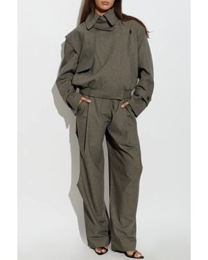Christopher Esber "Cropped Trench" Jacket - Green